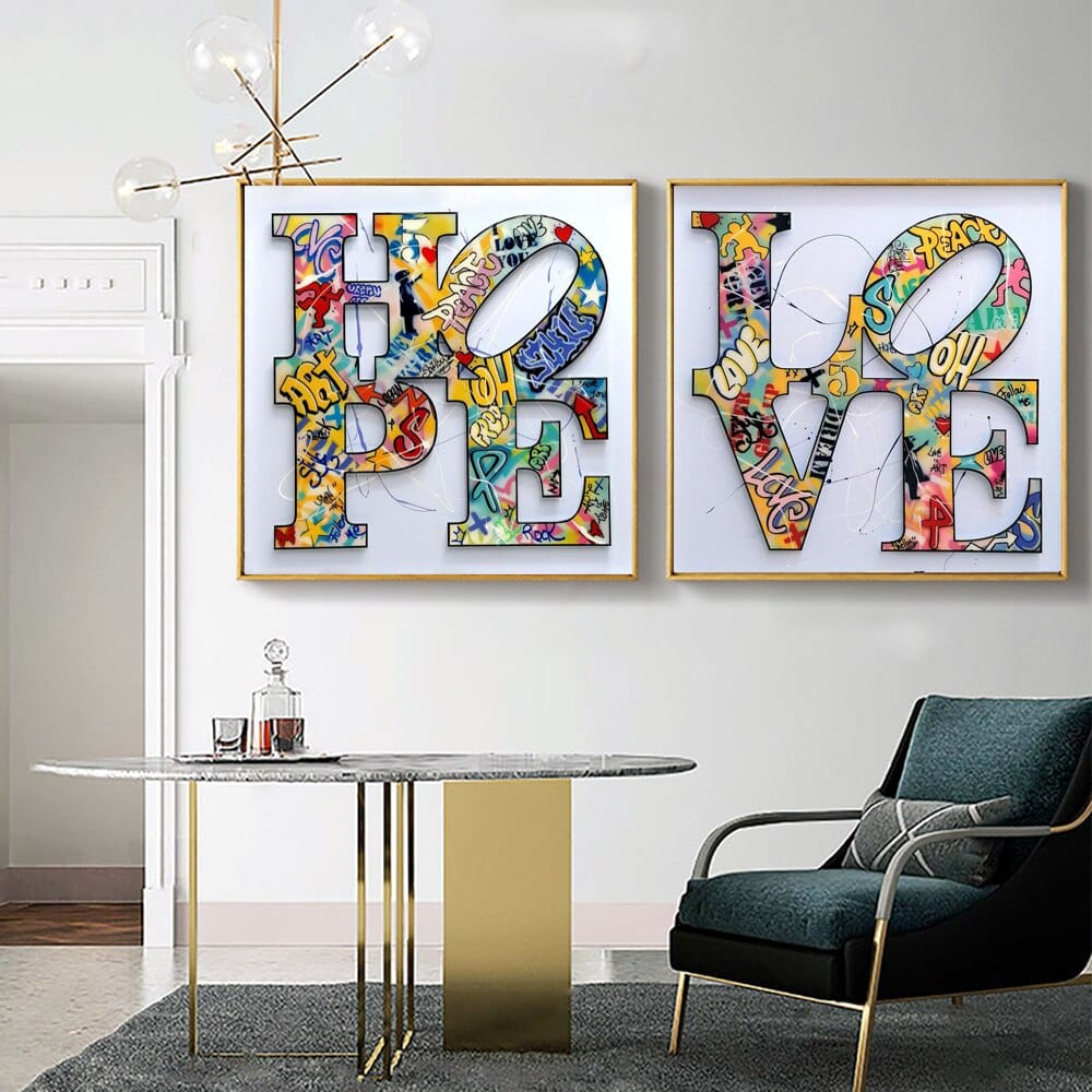 Arthia Designs - Hope and Love Graffiti Canvas Art - Review