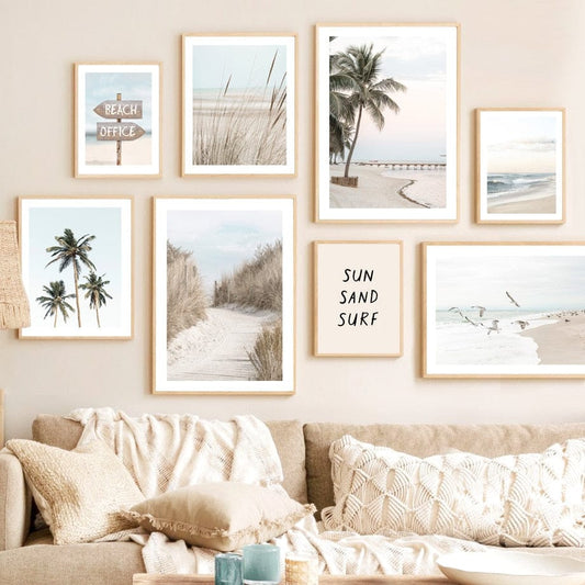 Arthia Designs - Sun Sand Surf Beach Gallery Wall Canvas Art - Review