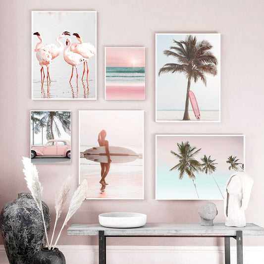 Arthia Designs - Pink Sunset Surfing Time Canvas Art - Review