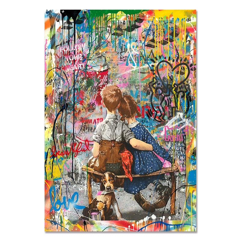 Arthia Designs - Banksy Street Graffiti Collage Canvas Art - Review