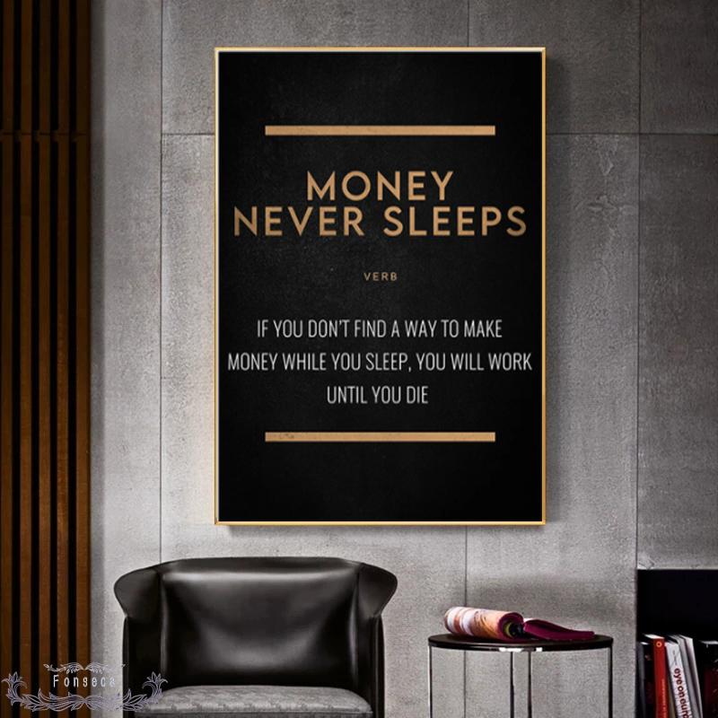 Arthia Designs - Money Never Sleeps Motivational Canvas Art - Review