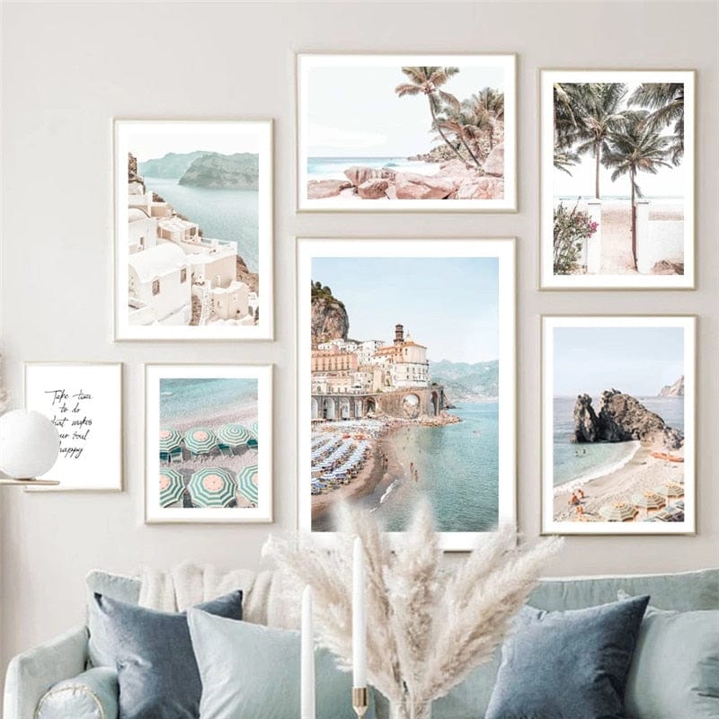 Arthia Designs - Kamari Beach Greece Canvas Art - Review