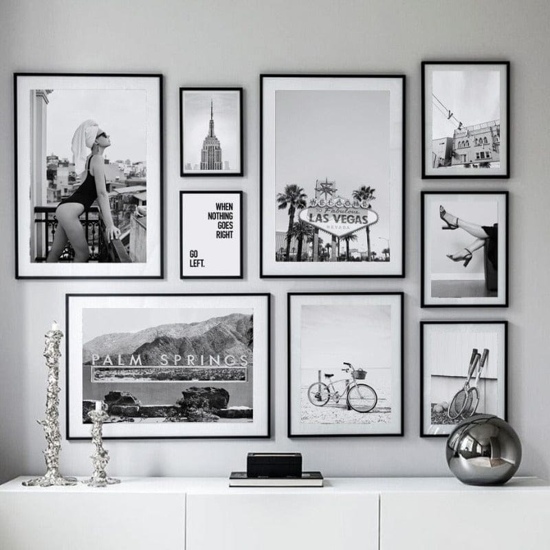 Arthia Designs - Black & White Palm Springs Lifestyle Canvas Art - Review