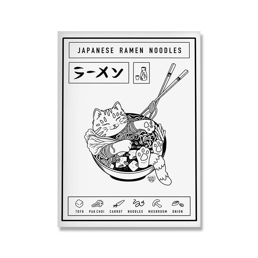 Arthia Designs - Funny Japanese Ramen Noodles Canvas Art - Review