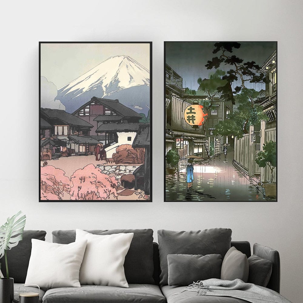 Arthia Designs - Vintage Japanese Village Painting Canvas Art - Review