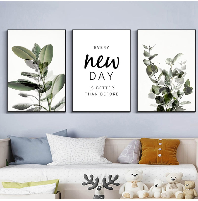 Arthia Designs - Eucalyptus Green Plant Leaves Canvas Art - Review