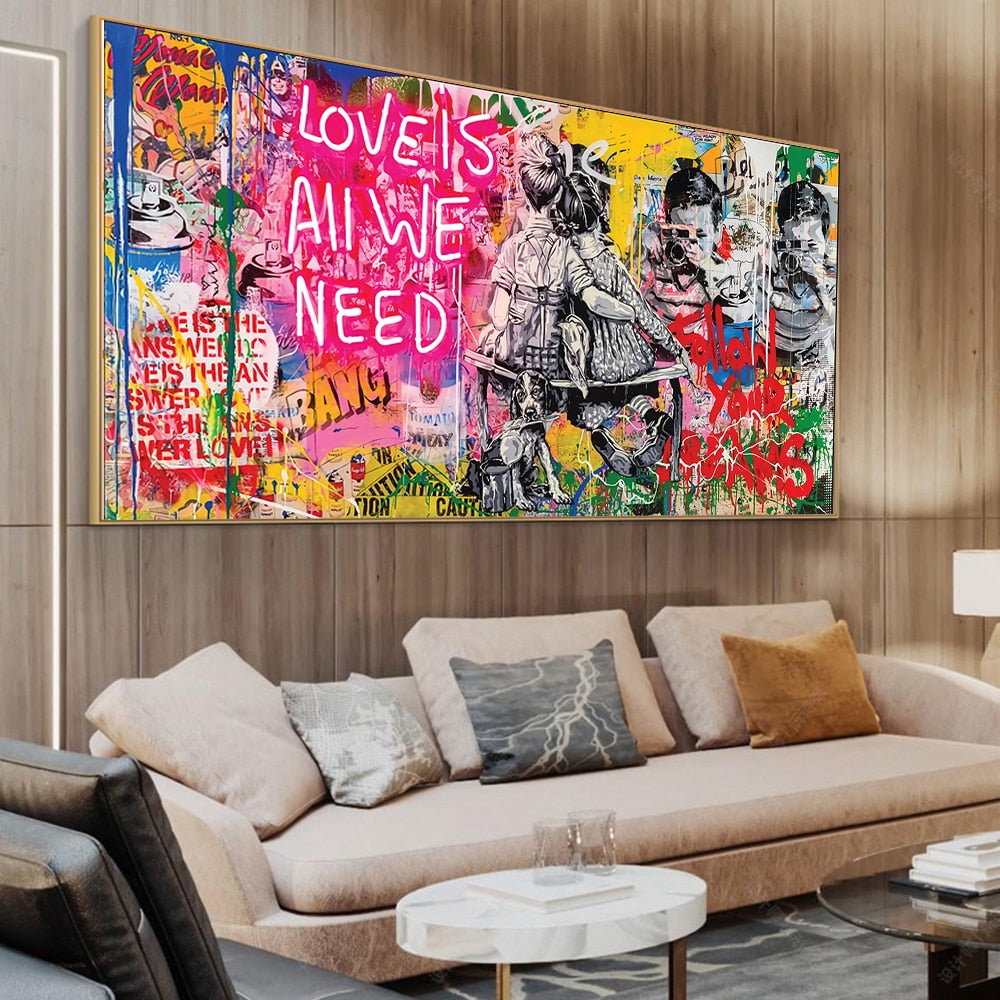 Arthia Designs - Love Is All We Need Graffiti Canvas Art - Review