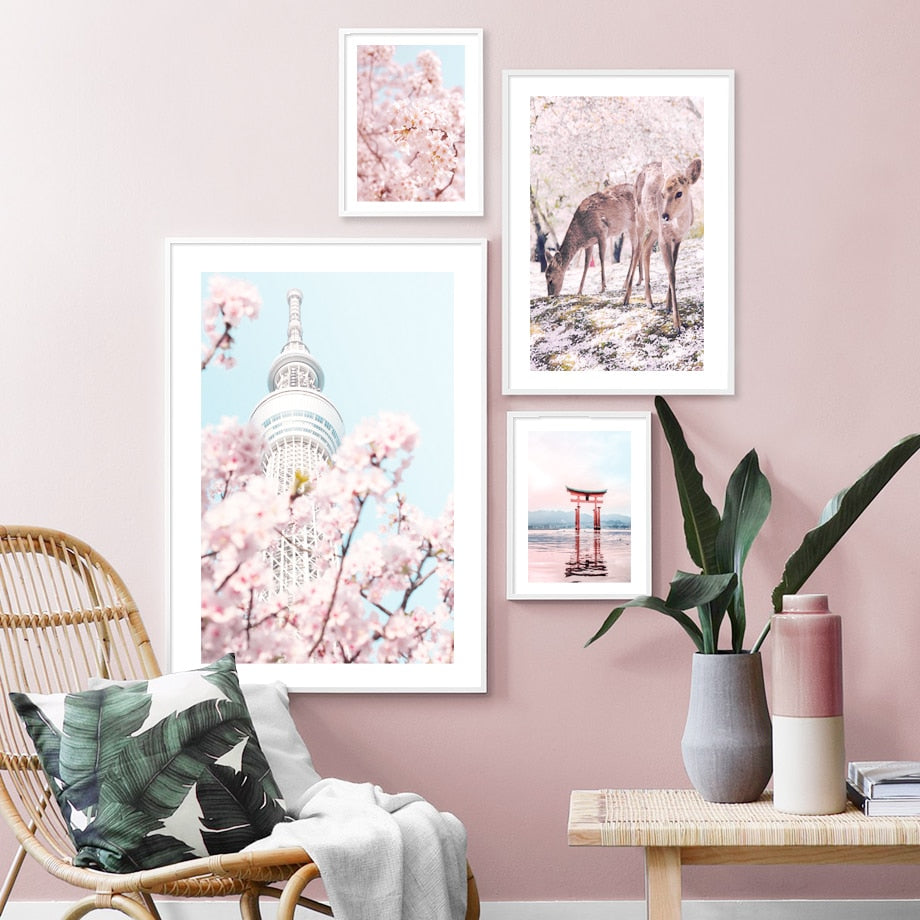 Arthia Designs - Japanese Tokyo Sakura Scenery Canvas Art - Review