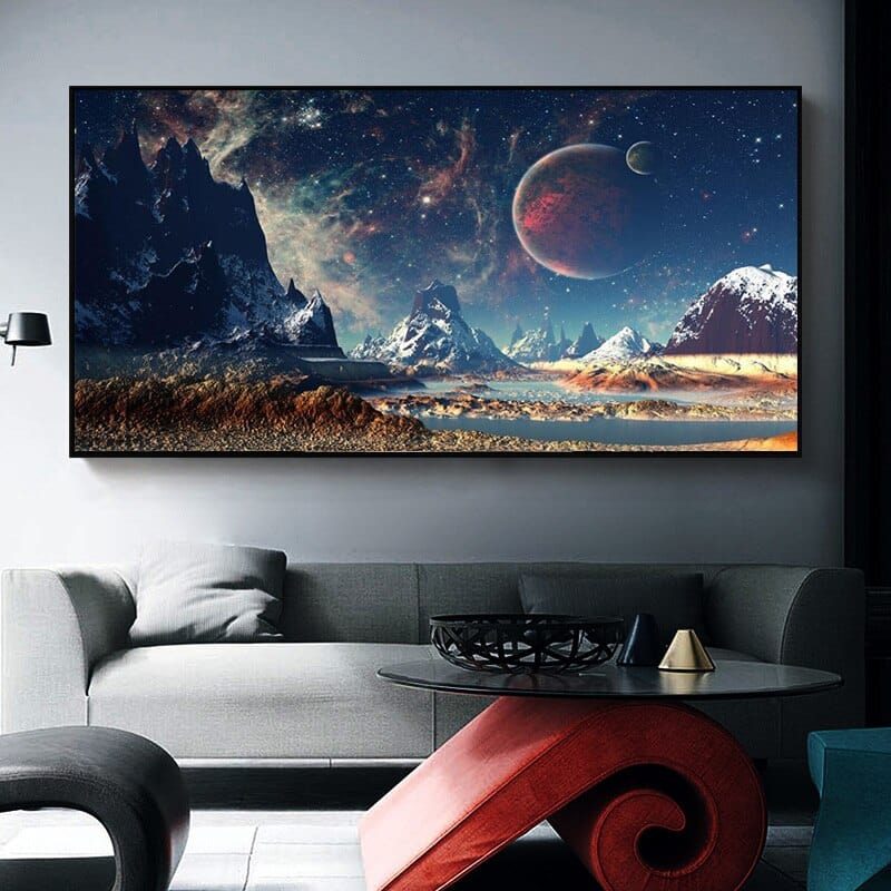 Arthia Designs - Mountain Sky Night Landscape Canvas Art - Review