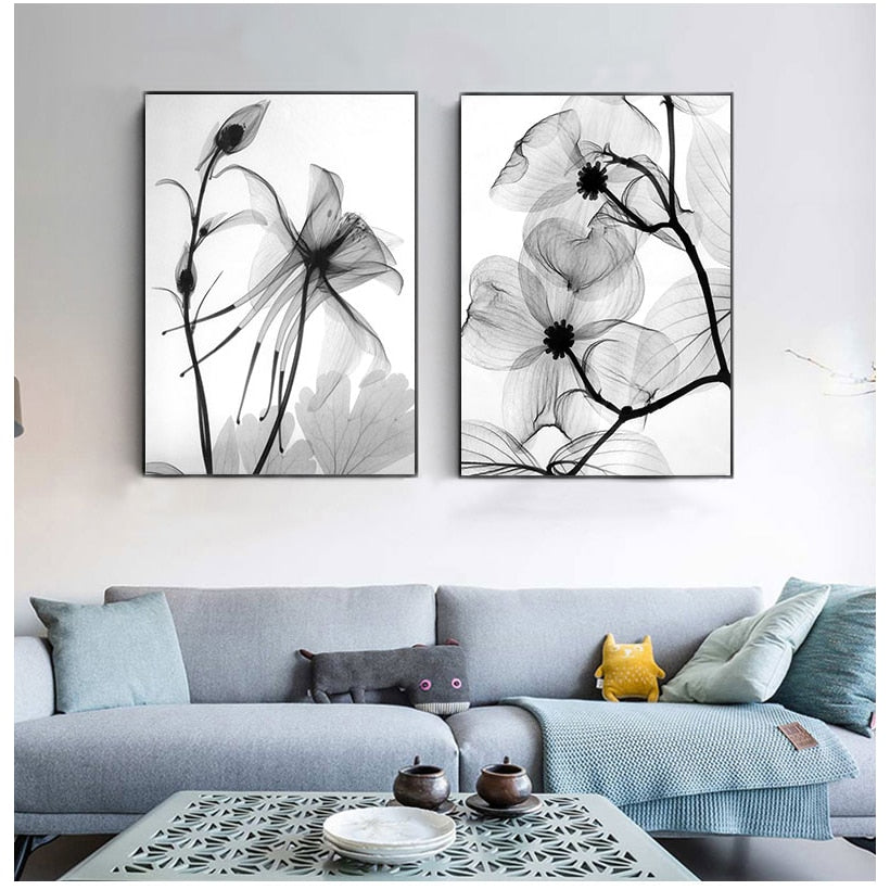 Arthia Designs - Black & White Abstract Flower Canvas Art - Review