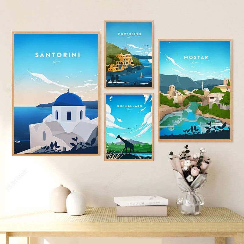 Arthia Designs - Europe Tourist Cities Canvas Art - Review