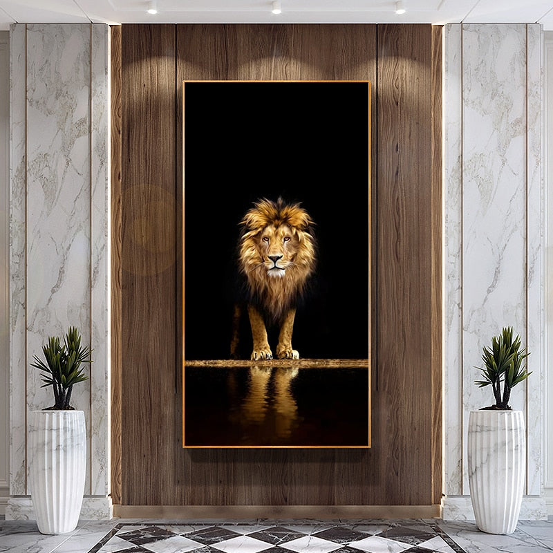 Arthia Designs - Golden Black Lion Canvas Art - Review