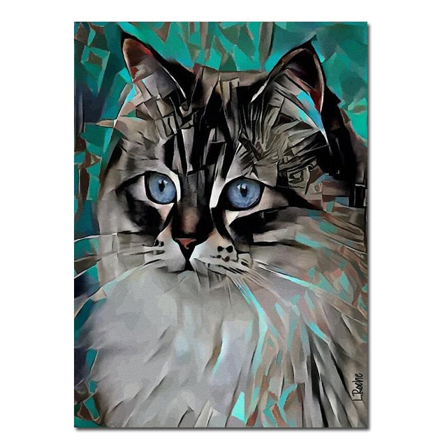 Arthia Designs - Colorful Cute Cat Canvas Art - Review