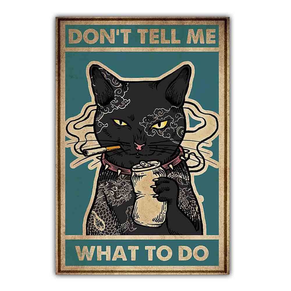 Arthia Designs - Funny Vintage Black Cat Canvas Art - Review