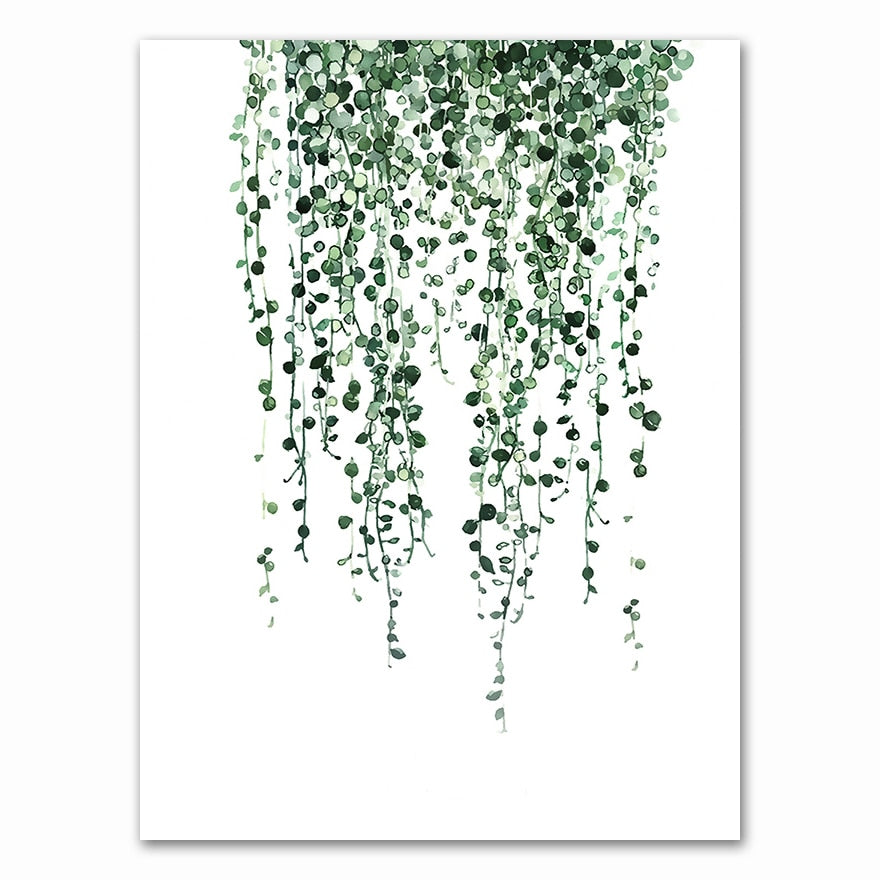 Arthia Designs - Nordic Tropical Green Leaves Canvas Art - Review