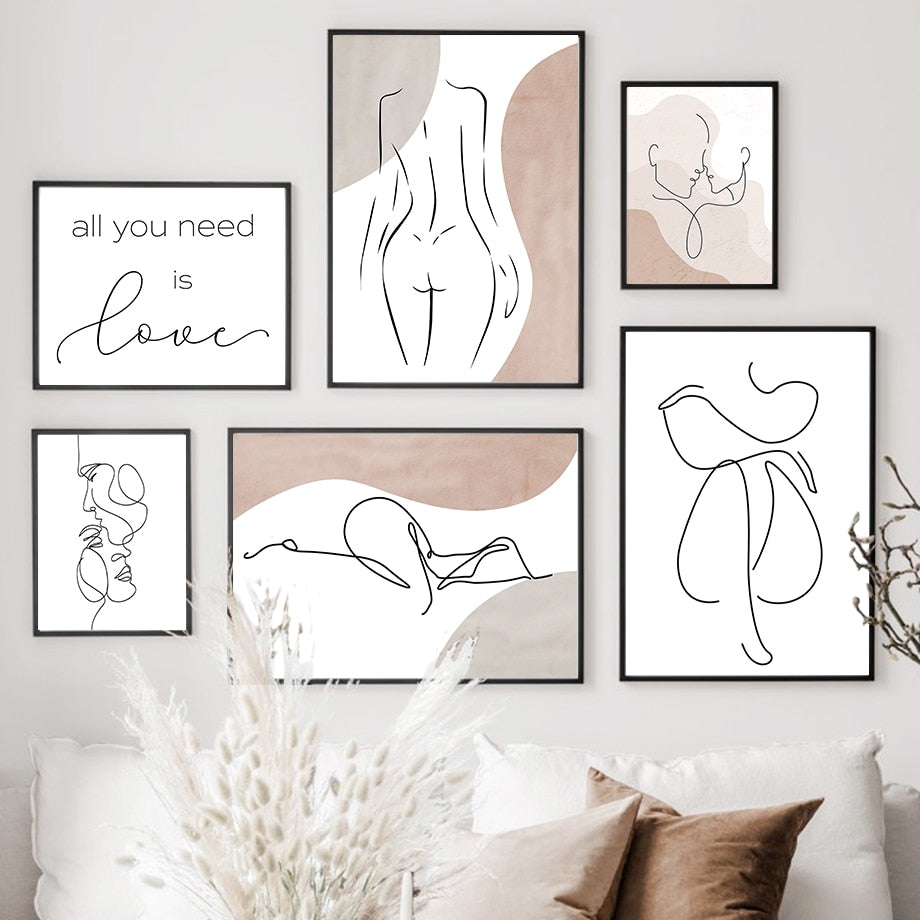 Arthia Designs - Abstract One-Line Love Lady Canvas Art - Review