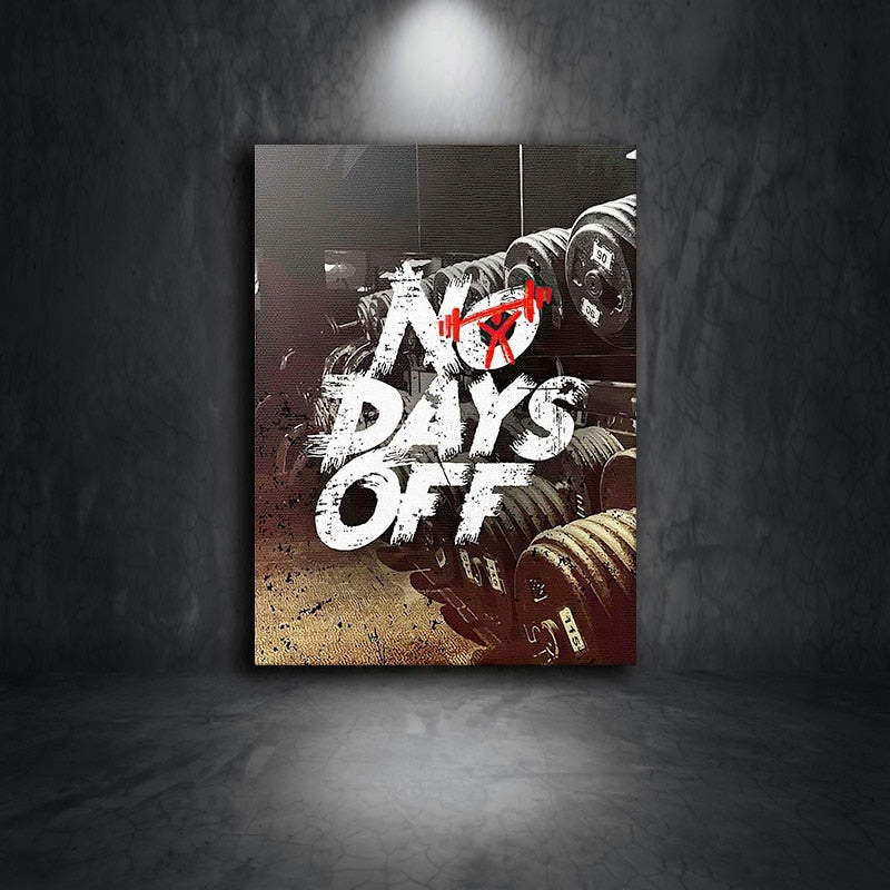 Arthia Designs - No Days Off Gym Motivational Canvas Art - Review