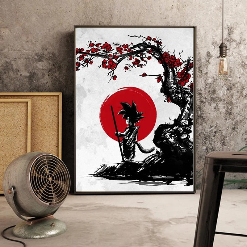 Arthia Designs - Dragon Ball Ink Red Black Canvas Art - Review