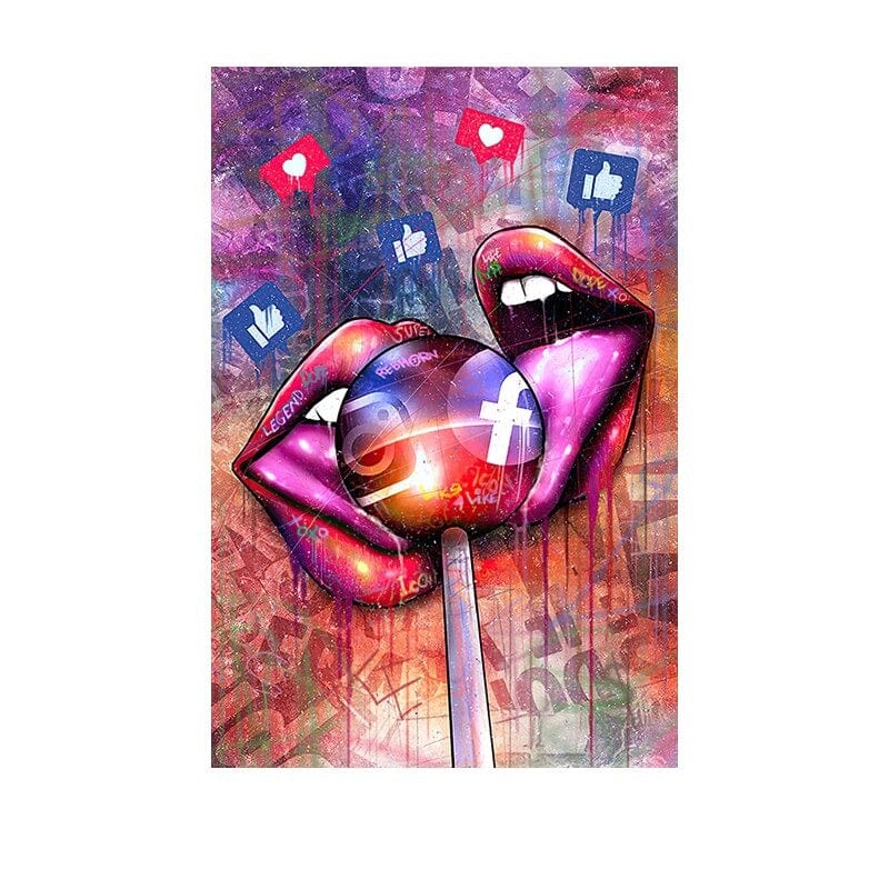 Arthia Designs - Colorful Sexy Seductive Lips Canvas Art - Review