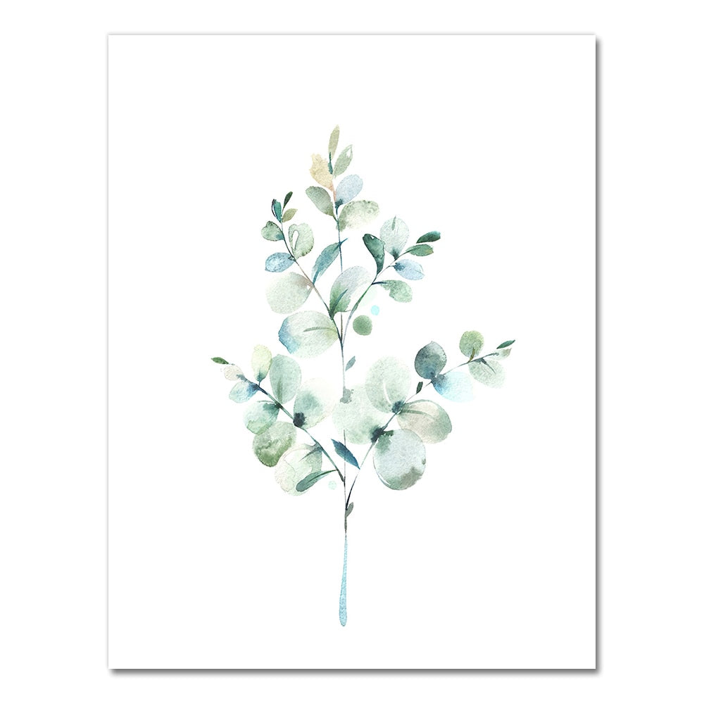 Arthia Designs - Green Floral Leaf Watercolor Canvas Art - Review