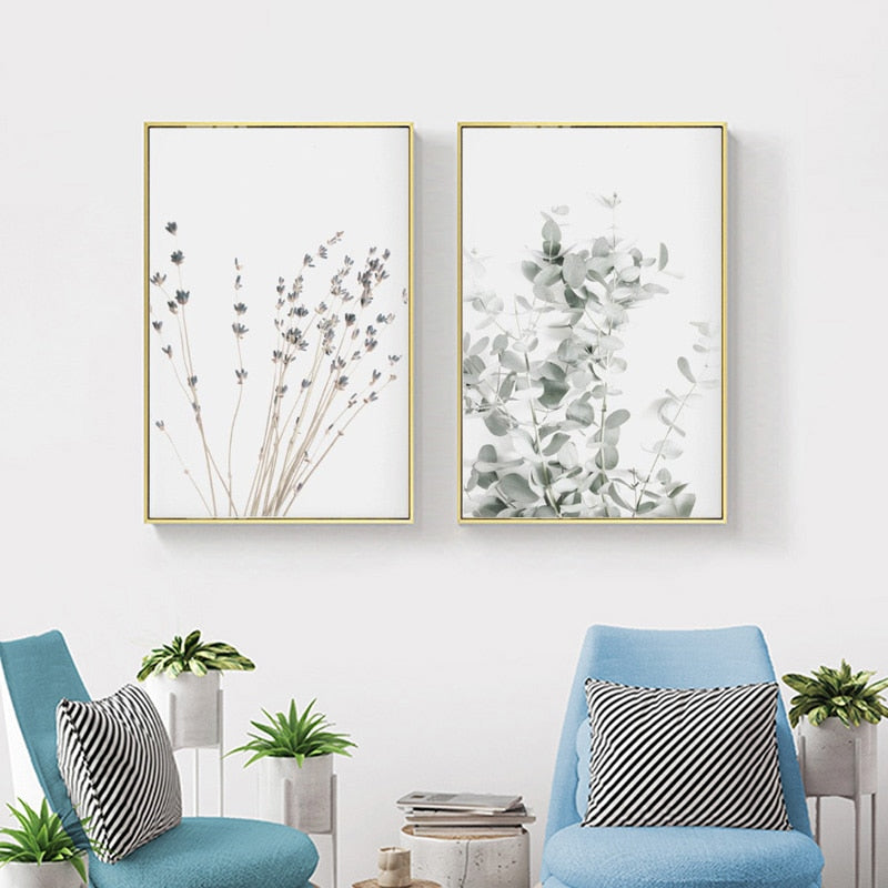 Arthia Designs - Nordic Style Green Eucalyptus Canvas Art - Review