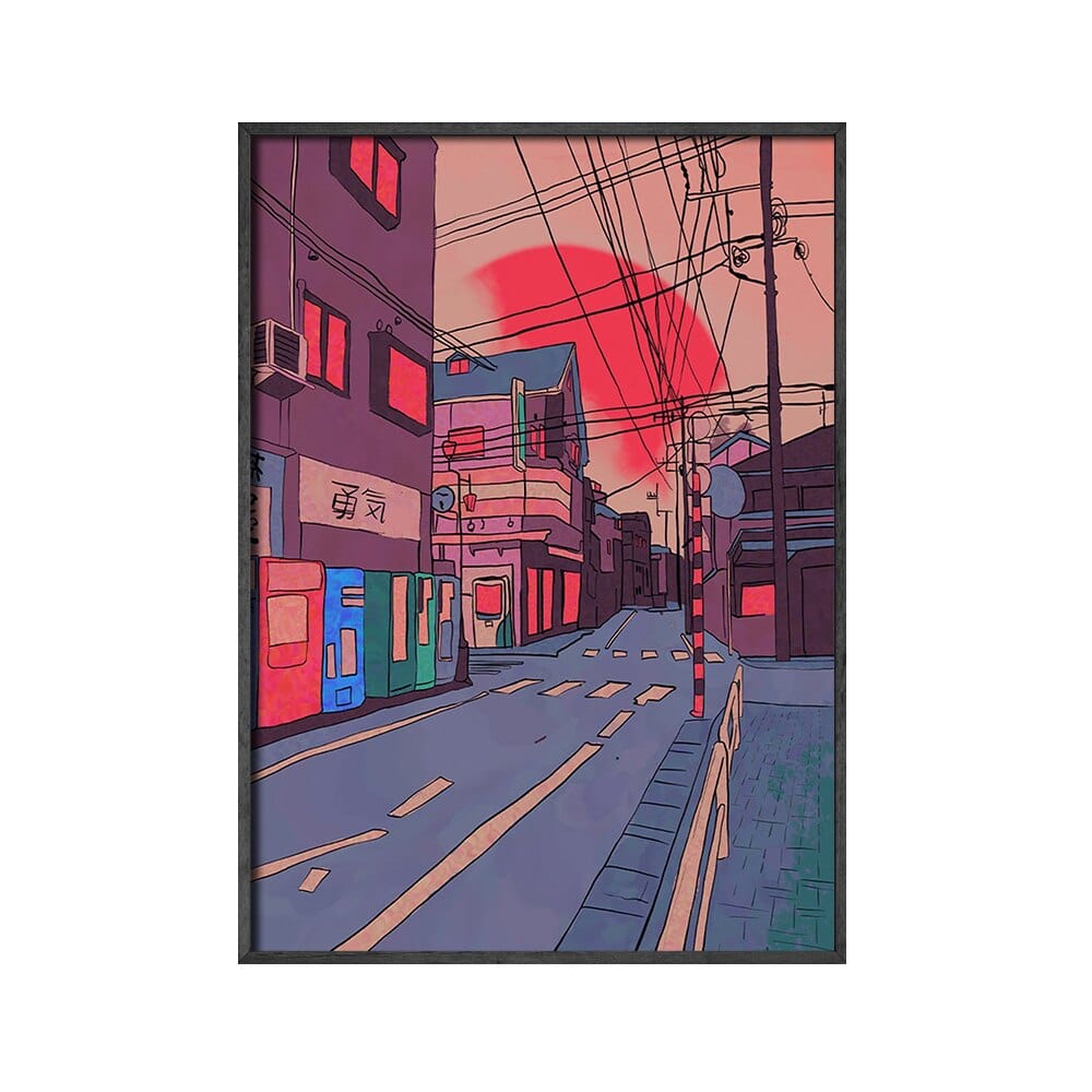 Arthia Designs - Aesthetic Night Japanese Street Canvas Art - Review