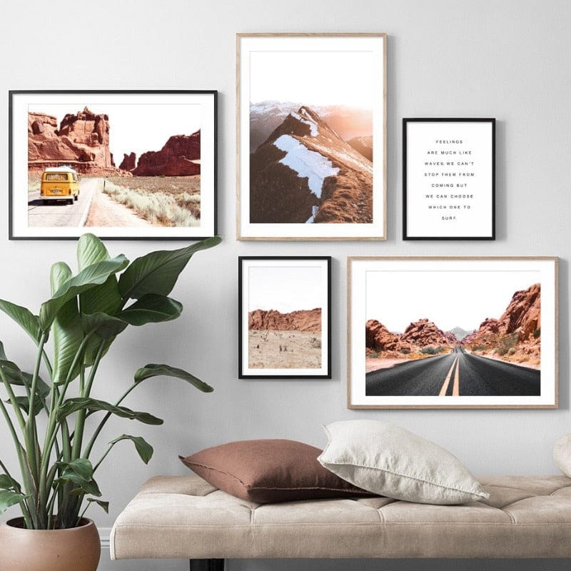 Arthia Designs - Desert Mountain Road Trip Canvas Art - Review