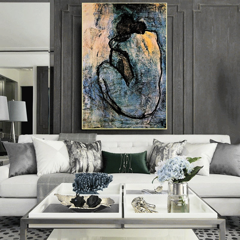 Arthia Designs - Abstract Blue Nude By Picasso Canvas Art - Review