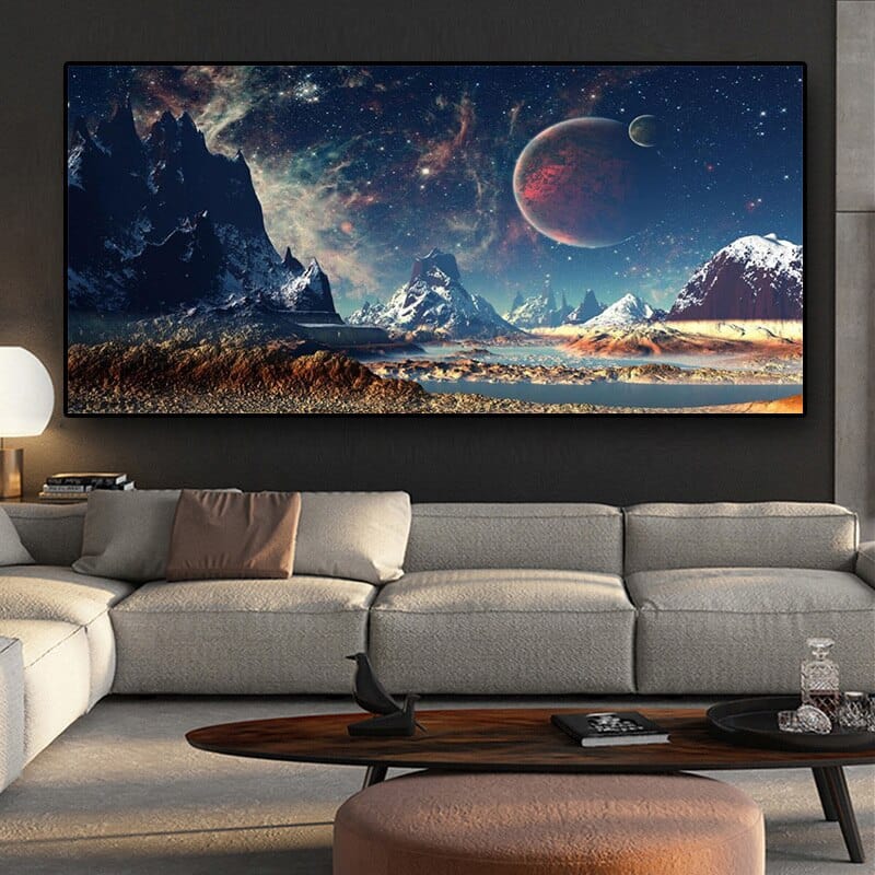 Arthia Designs - Mountain Sky Night Landscape Canvas Art - Review