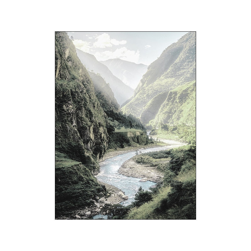 Arthia Designs - Green Forest Mountain Landscape Canvas Art - Review