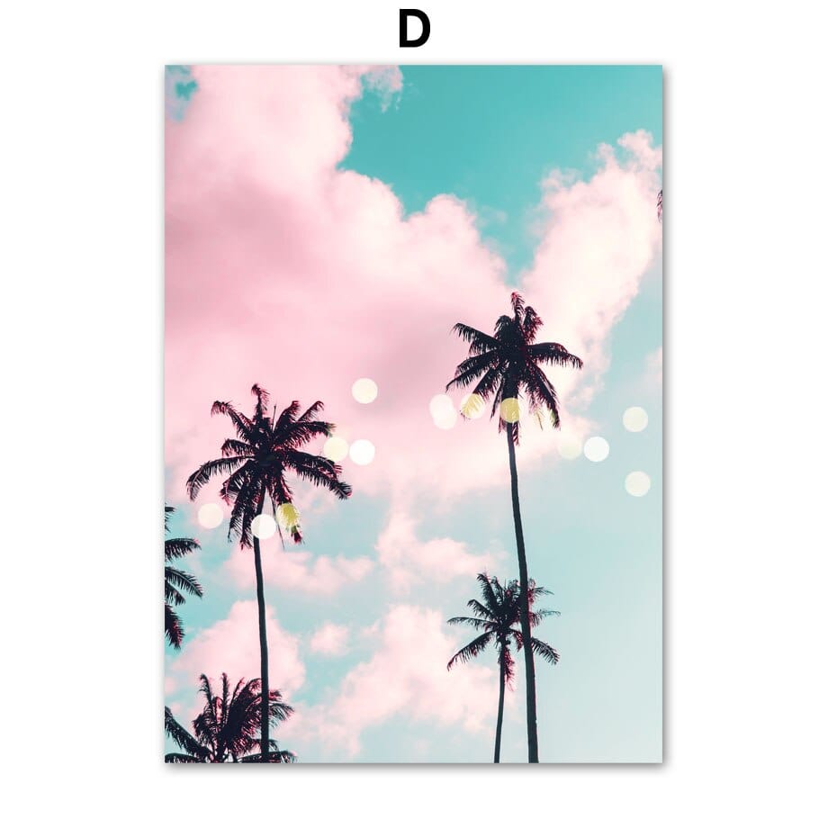 Arthia Designs - Pink Beach Palm Tree Canvas Art - Review