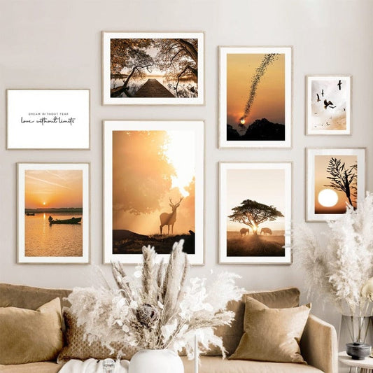 Arthia Designs - Sunset In Forest Lake Canvas Art - Review