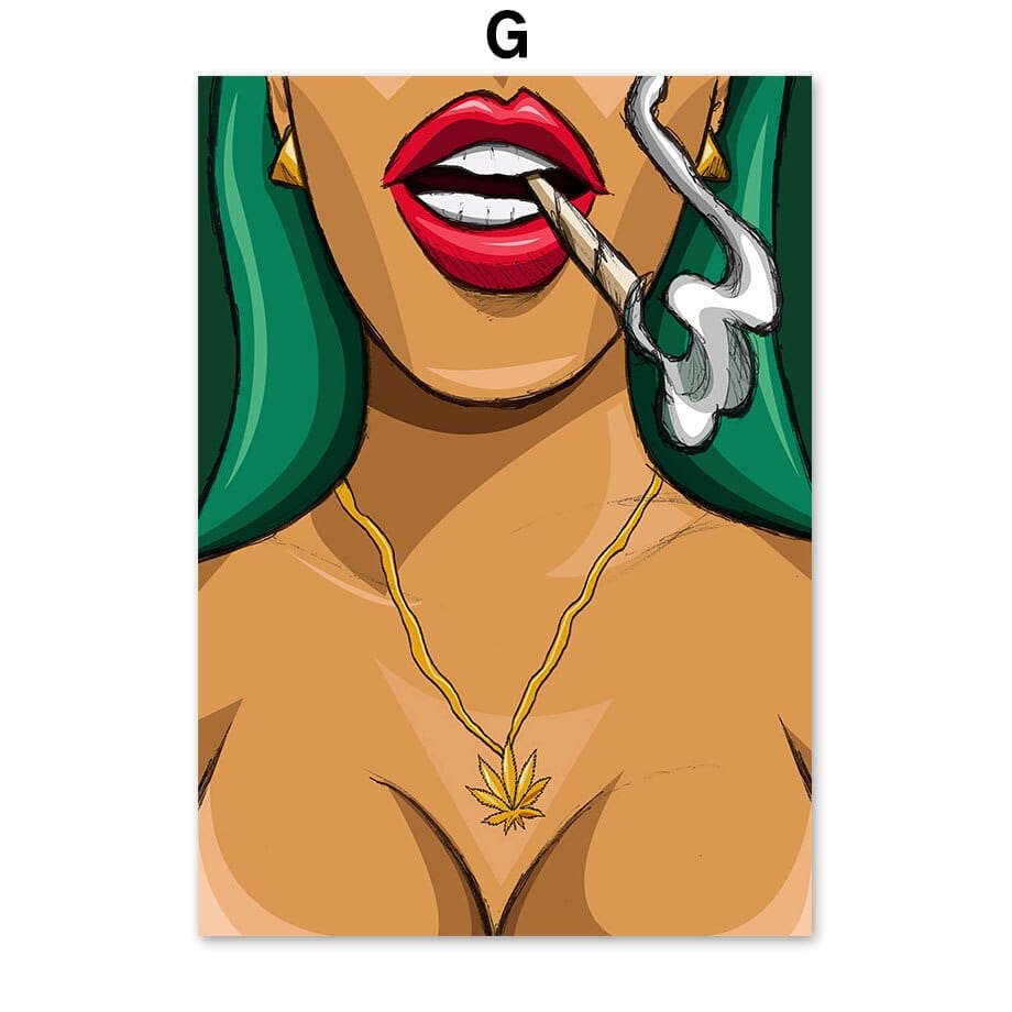 Arthia Designs - Smoking Sexy Red Lips Canvas Art - Review