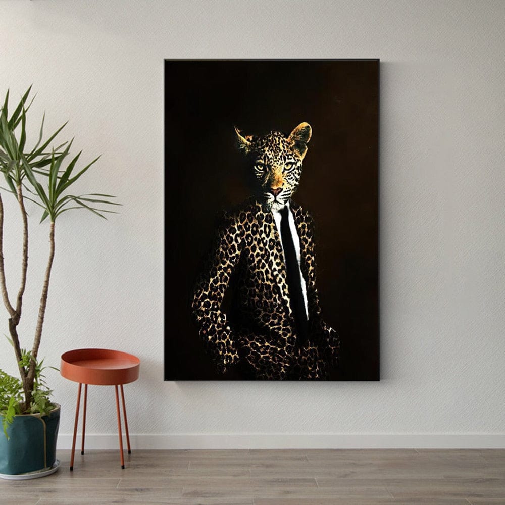 Arthia Designs - Humanoid Leopard In Suit Canvas Art - Review