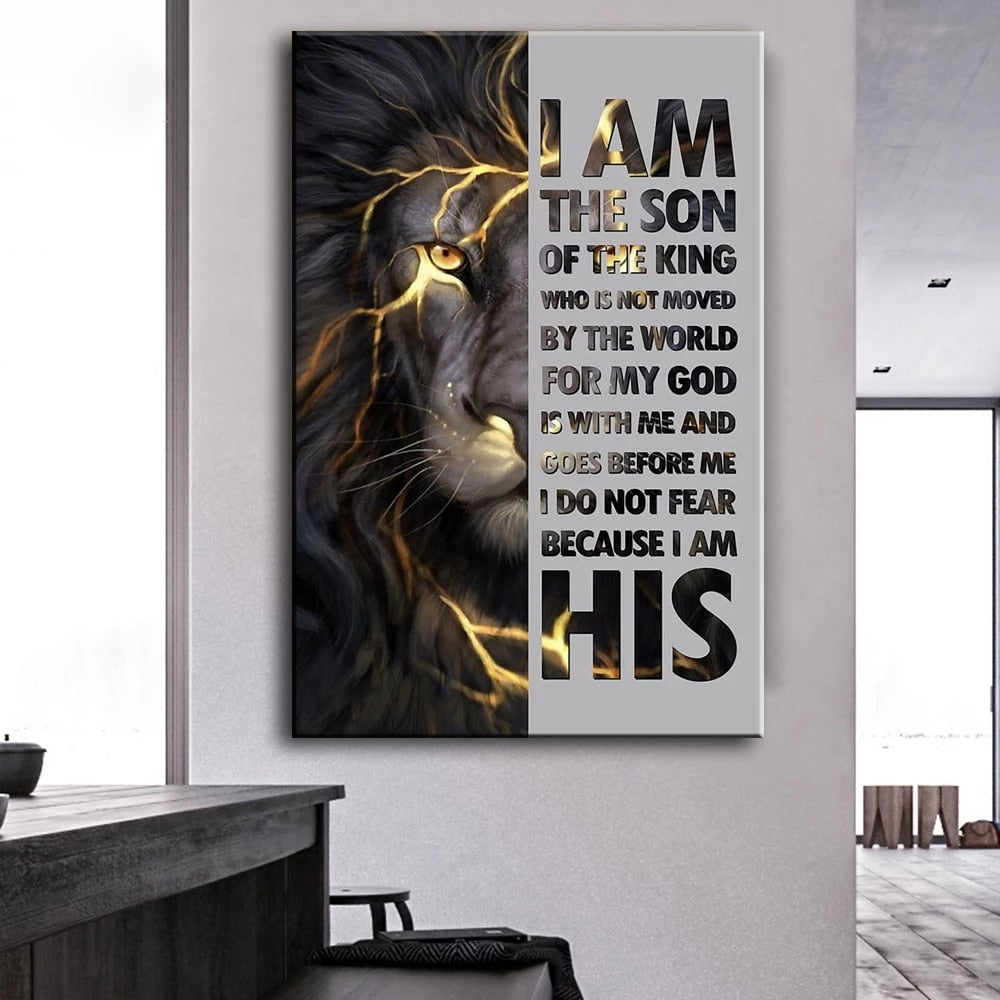 Arthia Designs - Golden Black Lion Motivational Canvas Art - Review