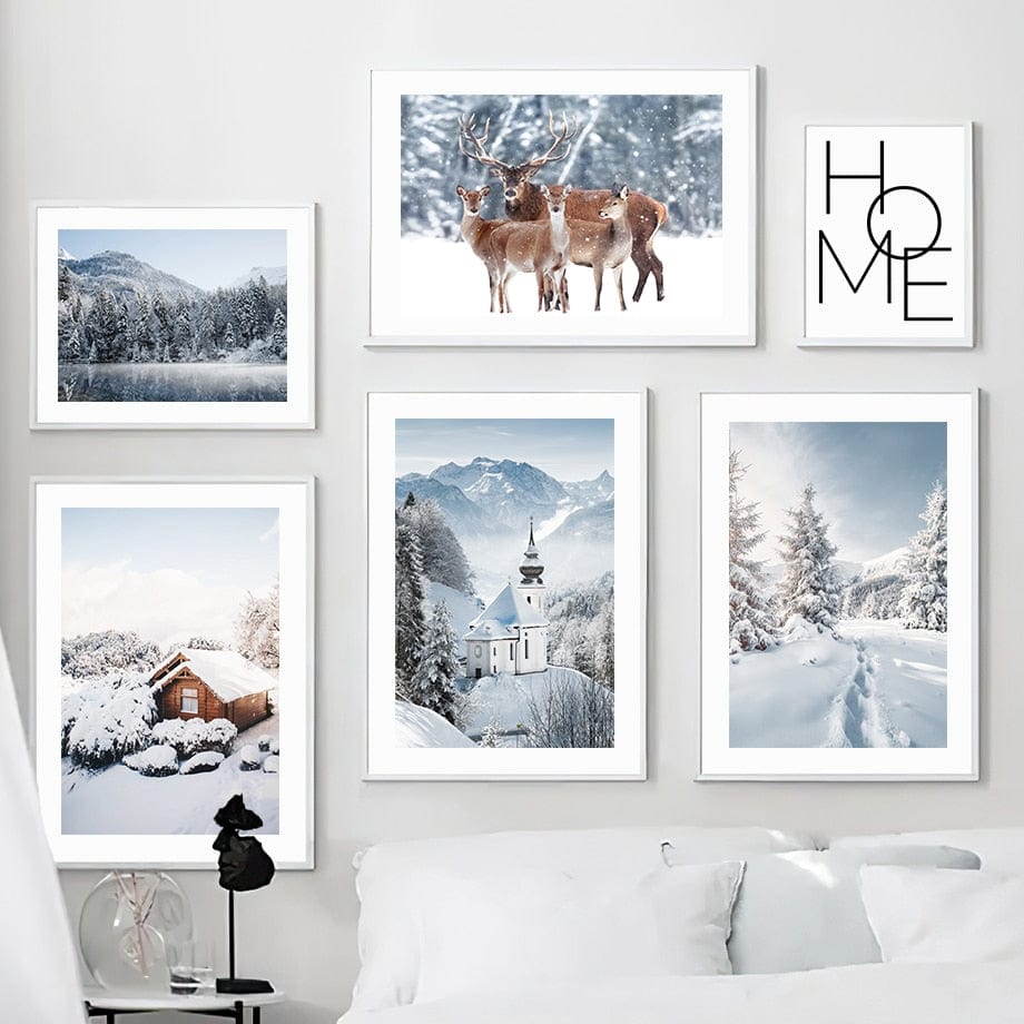 Arthia Designs - Cabin In The Snow Forest Canvas Art - Review