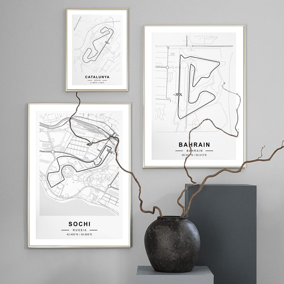 Arthia Designs - Formula One Circuit Map Canvas Art - Review