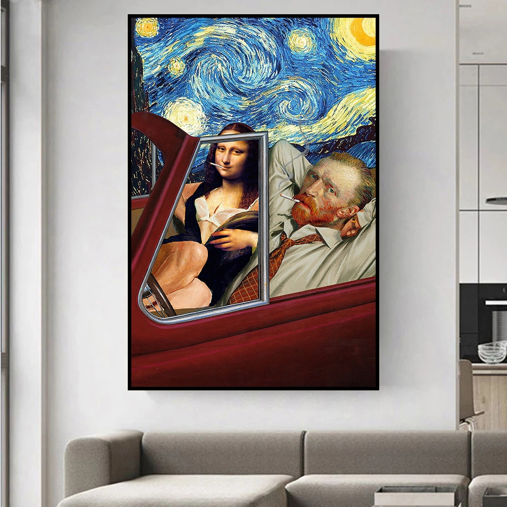 Arthia Designs - Funny Van Gogh Mona Lisa Canvas Art - Review