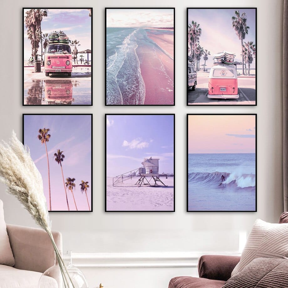 Arthia Designs - Purple Sky Pink Beach Canvas Art - Review