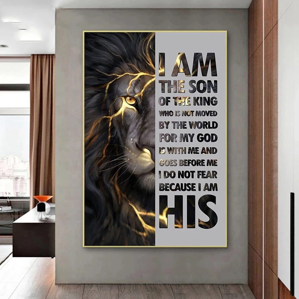 Arthia Designs - Golden Black Lion Motivational Canvas Art - Review