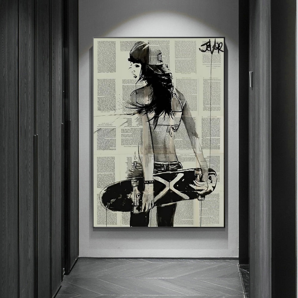 Arthia Designs - Modern Abstract Woman Face Graffiti Canvas Art - Review