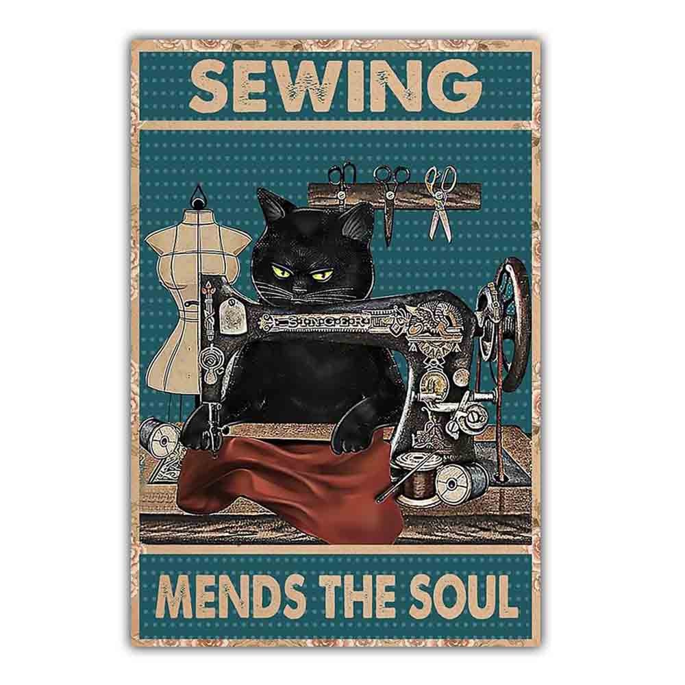 Arthia Designs - Funny Vintage Black Cat Canvas Art - Review