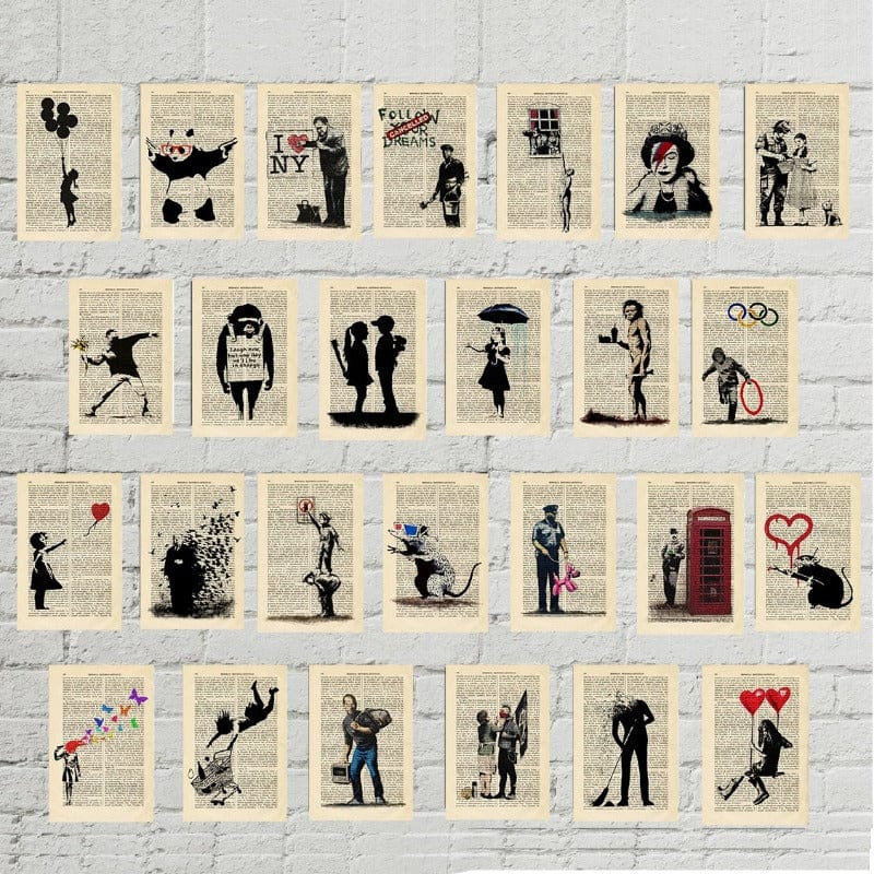 Arthia Designs - Banksy Book Page Poster Canvas Art - Review