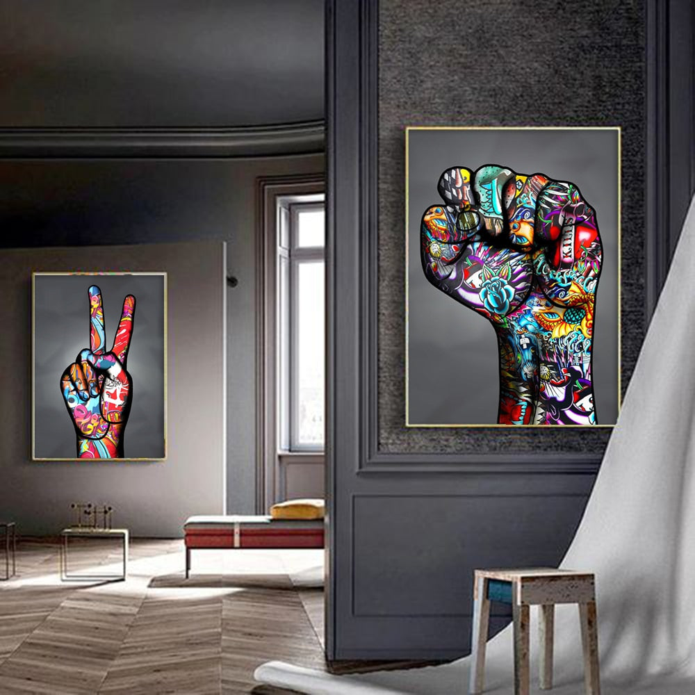 Arthia Designs - Hand Gesture Graffiti Canvas Art - Review