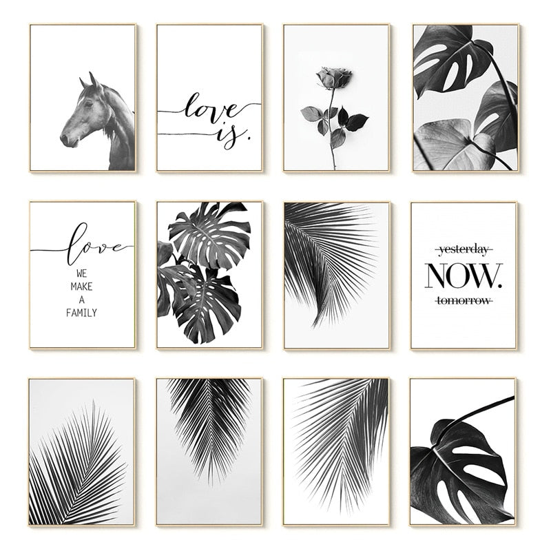 Arthia Designs - Black & White Palm Leaves Canvas Art - Review