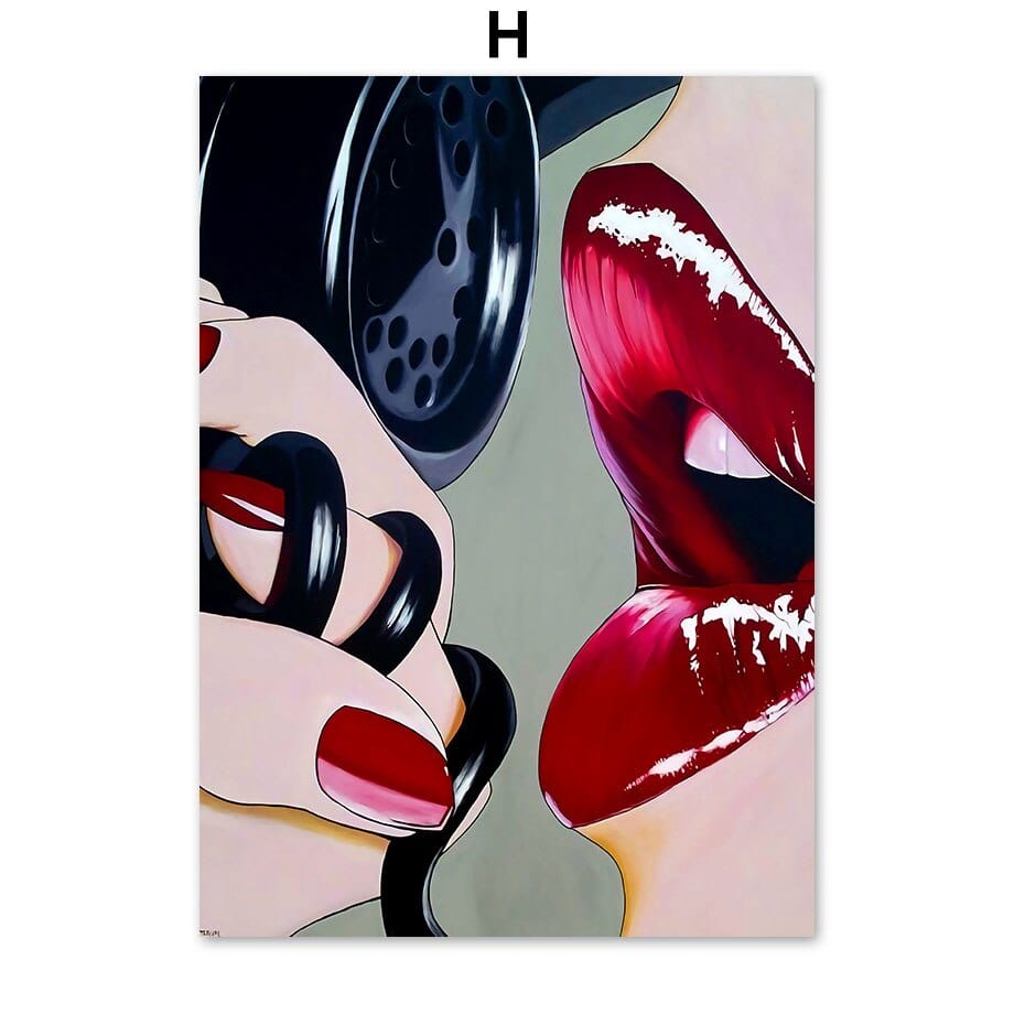 Arthia Designs - Smoking Sexy Red Lips Canvas Art - Review