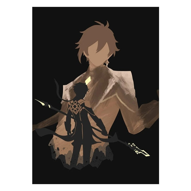 Arthia Designs - Genshin Impact Character Silhouette Canvas Art - Review