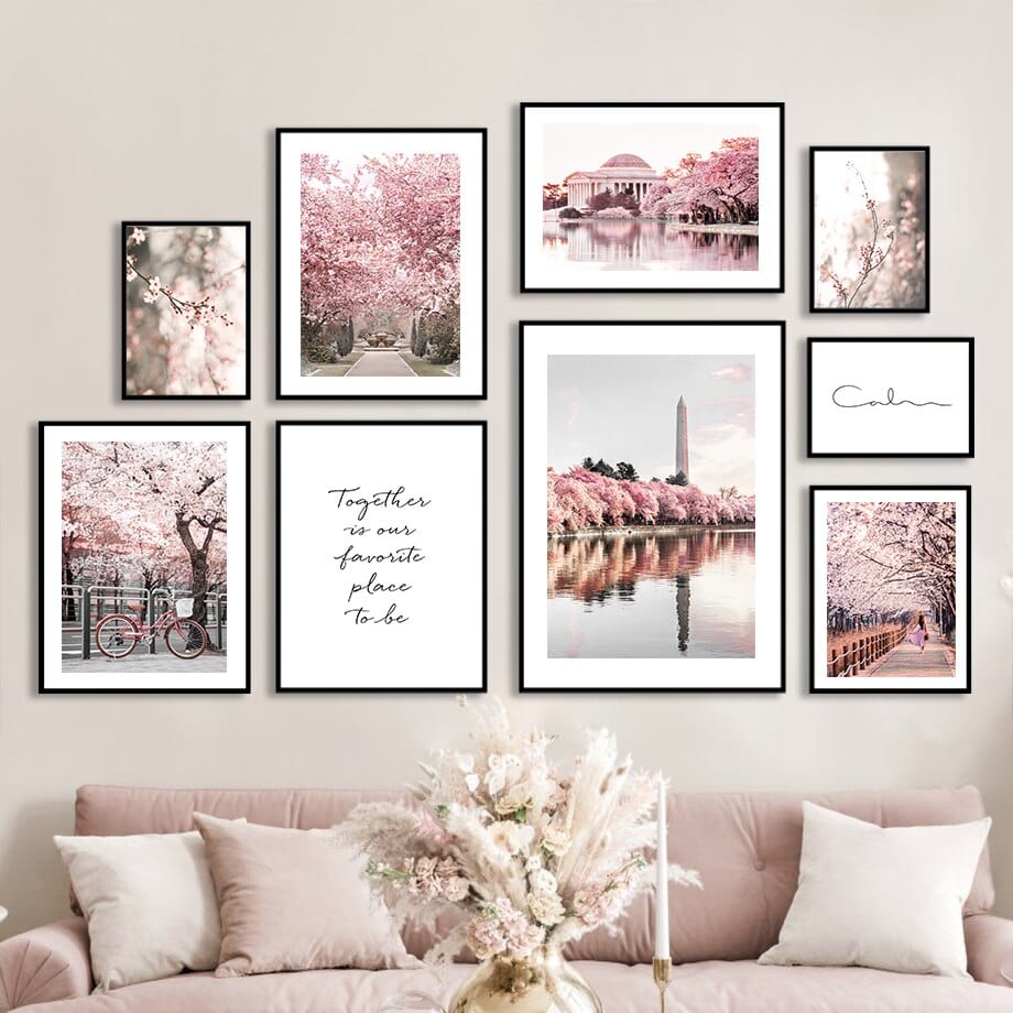 Arthia Designs - Blossom Pink Sakura Town Canvas Art - Review