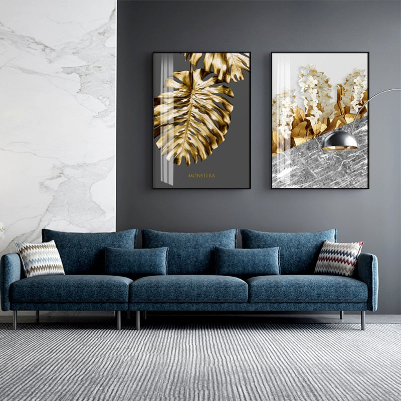 Arthia Designs - Abstract Golden Leaf Canvas Art - Review