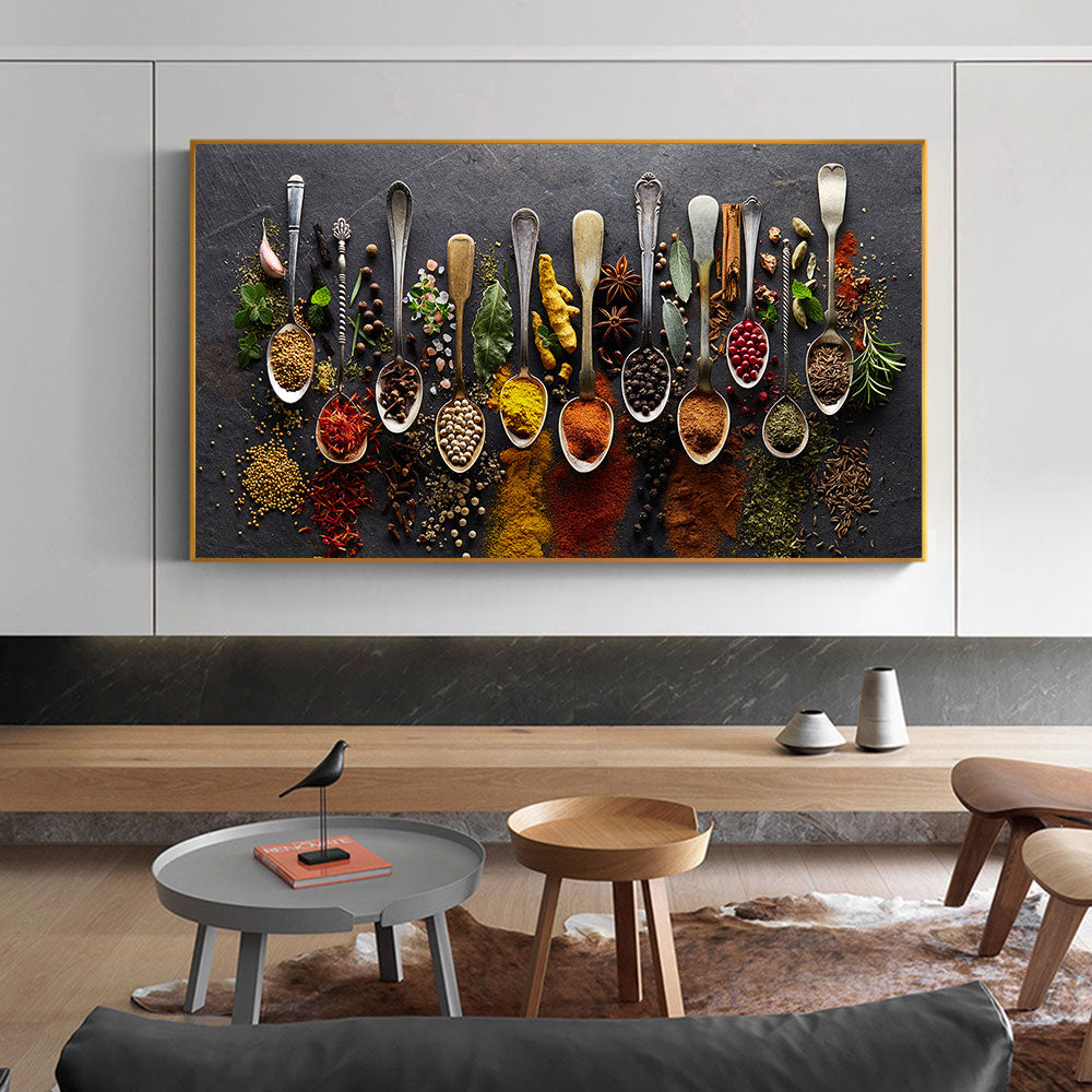 Arthia Designs - Grains Spices Kitchen Spoon Canvas Art - Review